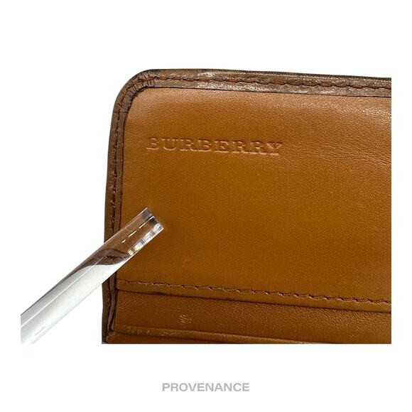 🔴 Burberry Long Snap Wallet - Haymarket Check Brown - Picture 9 of 10